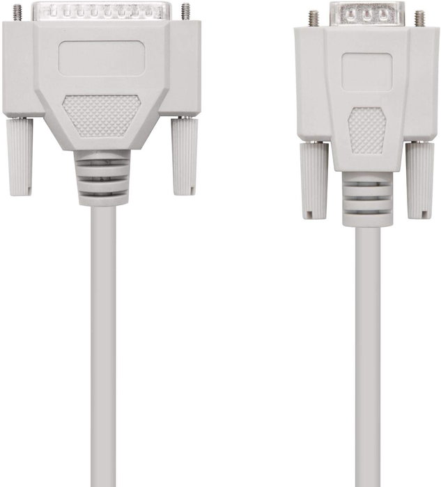 Nanocable Cable Serie Null Modem DB9 Hembra a DB25 Macho 1,8m Beige Nanocable Cable Serie Null Modem DB9 Hembra a DB25 Macho 1,8m Beige